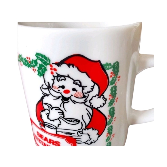 Vintage Sears Restaurant Christmas Mugs: Santa & Max Coffee Logo - Picture 6 of 10